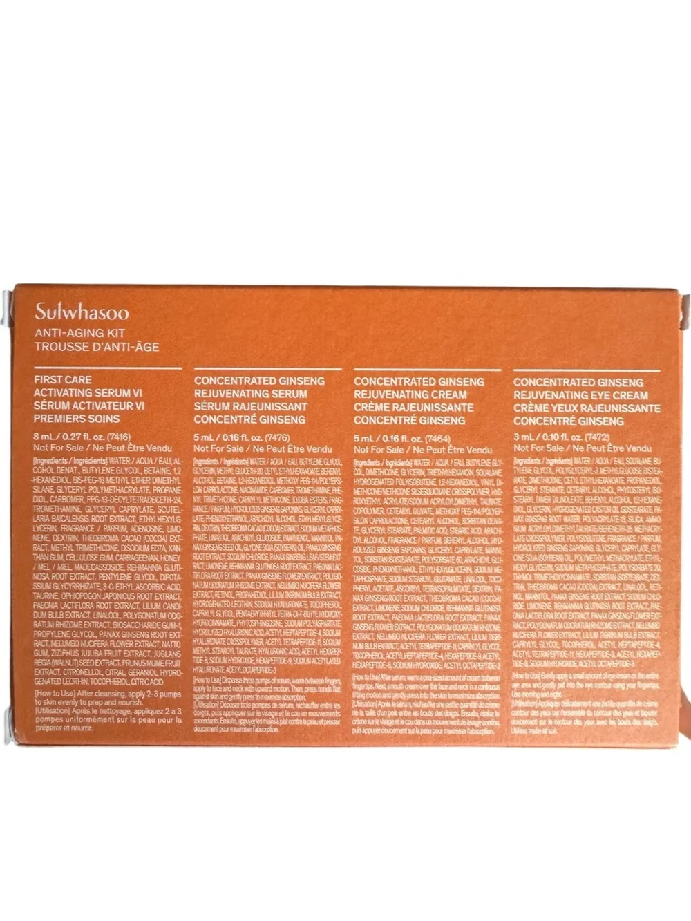 Sulwhasoo Concentrated Ginseng Anti-Aging Kit NIB